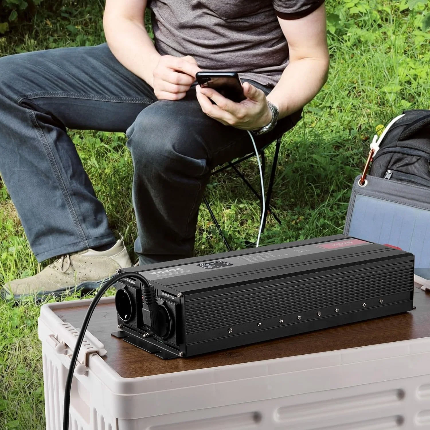 Инвертор VEVOR SGPE-3000W Чистая синусоида Black, фото №8