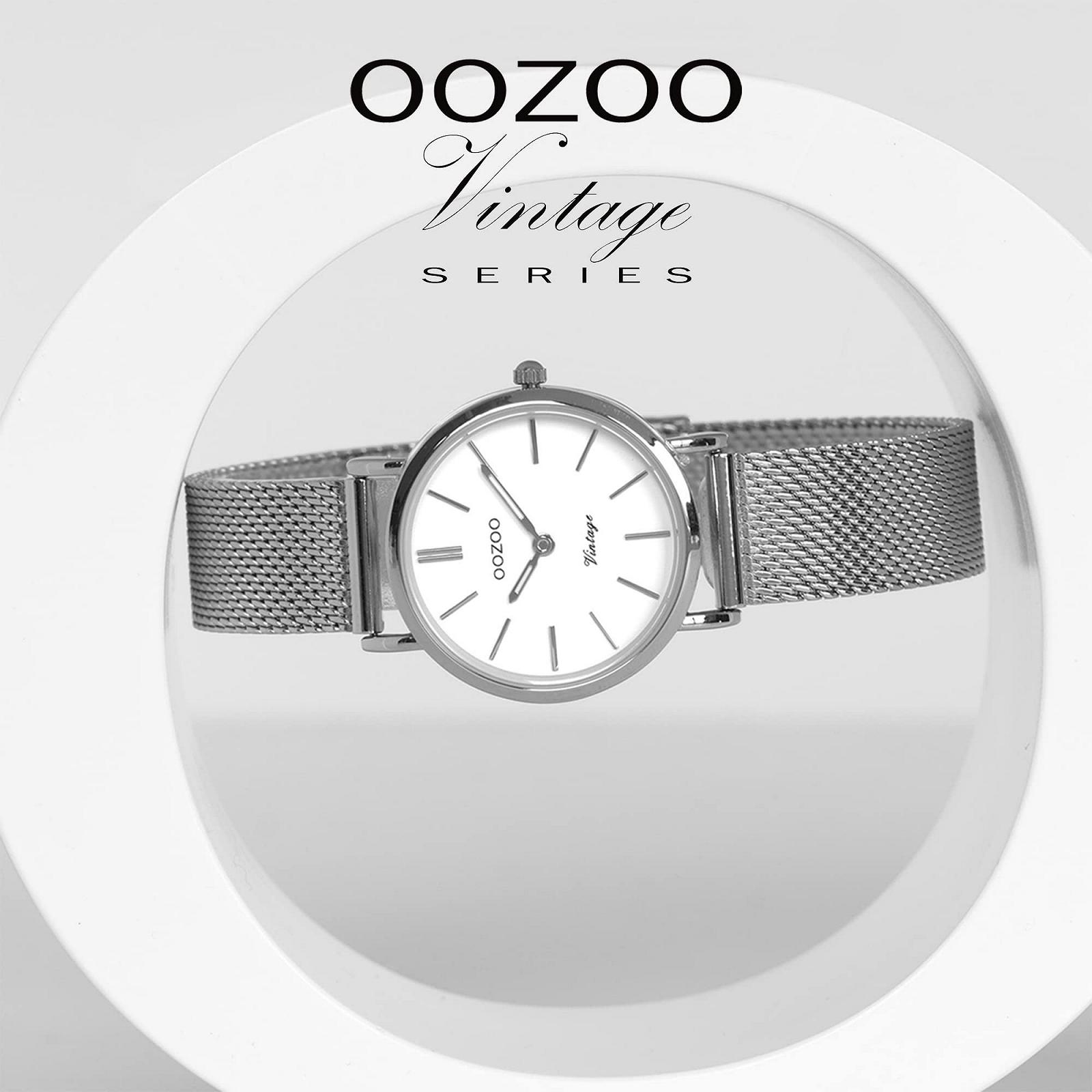 Часы Oozoo Vintage женские с сетчатым ремешком 14 мм, аналоговые, круглые, фото №4