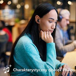 Навушники Philips TAT3508BK True Wireless Bluetooth Noise Cancelling In-Ear Силіконові вкладиші до 21 години роботи IPX4 Чорний synthetic.ua - Фото 1