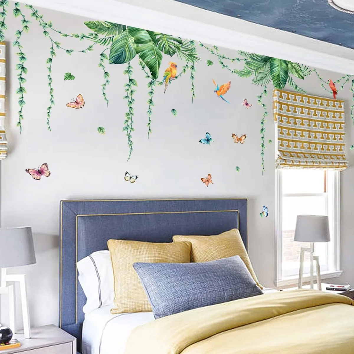 Наклейка на стіну Рослини Тропічне листя Зелена, фото №5