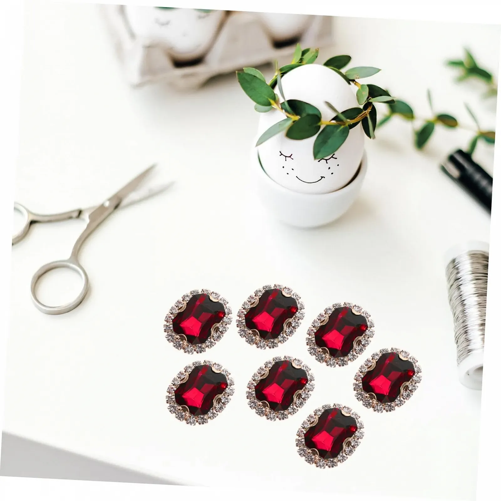 Стрази NUOBESTYприкраси для скляні, червоні, фото №9