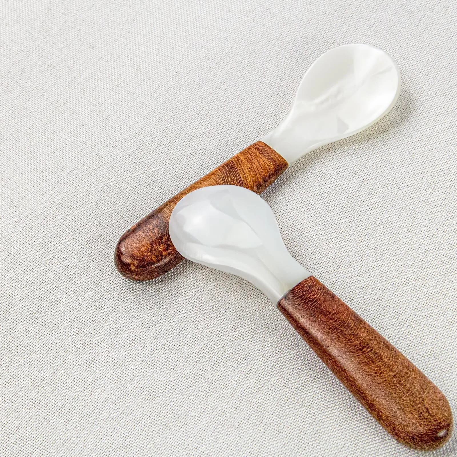 Ложка для ікри DUEBEL Набір з 6 штук з дерев'яною ручкою, фото №4