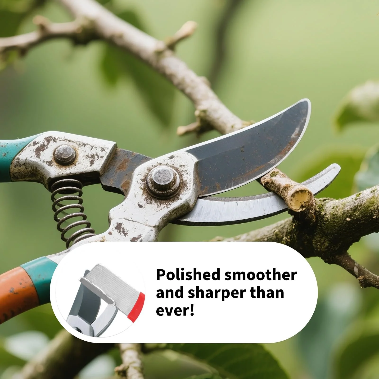 Точилка для садових інструментів 4 шт. портативна для сокир та секаторів чорна та червона, фото №6