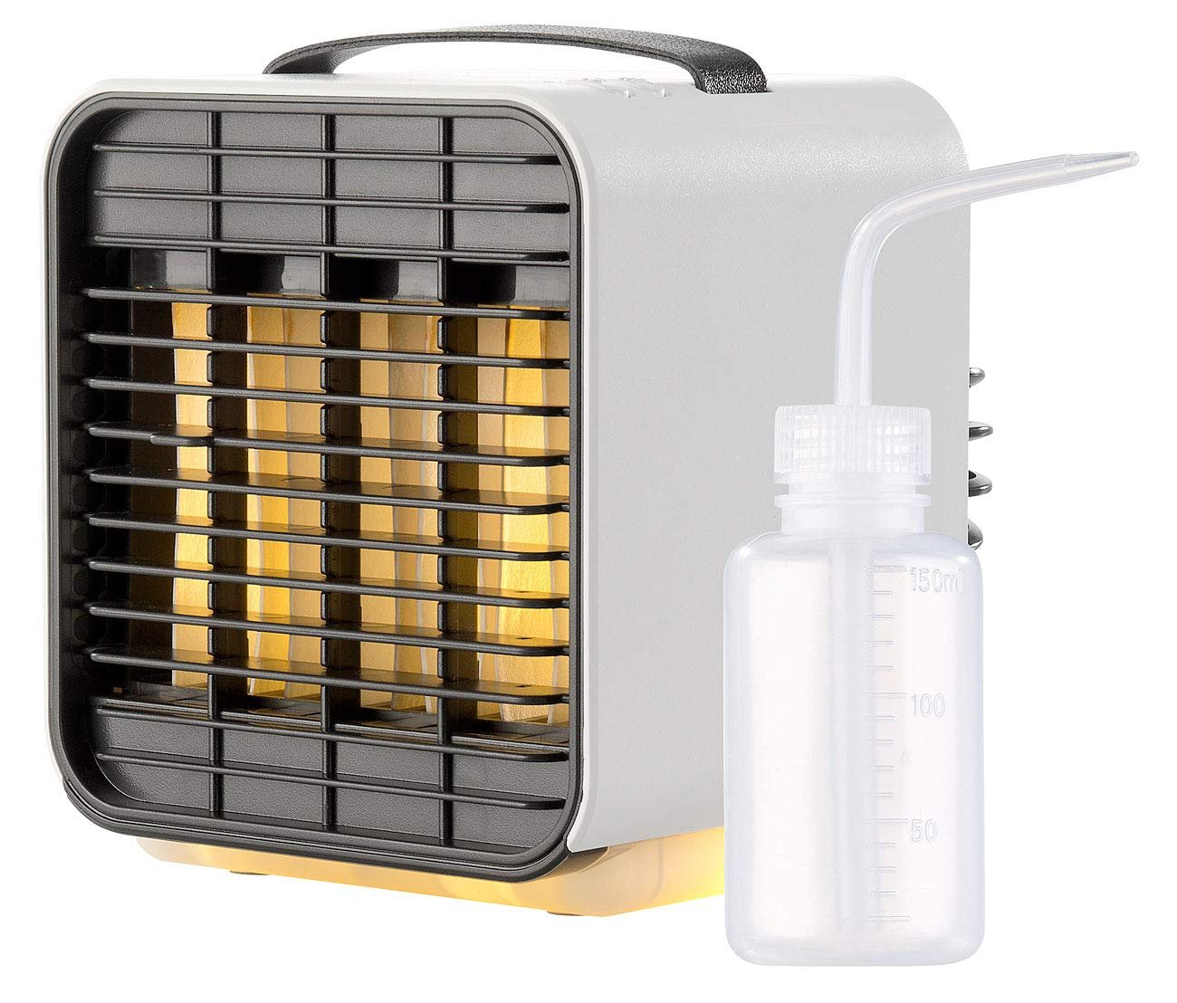 Мобільний міні-охолоджувач повітря Sichler Haushaltsgeräte LW-100 3 рівні з функцією нічника акумуляторний чорно-білий, фото №1