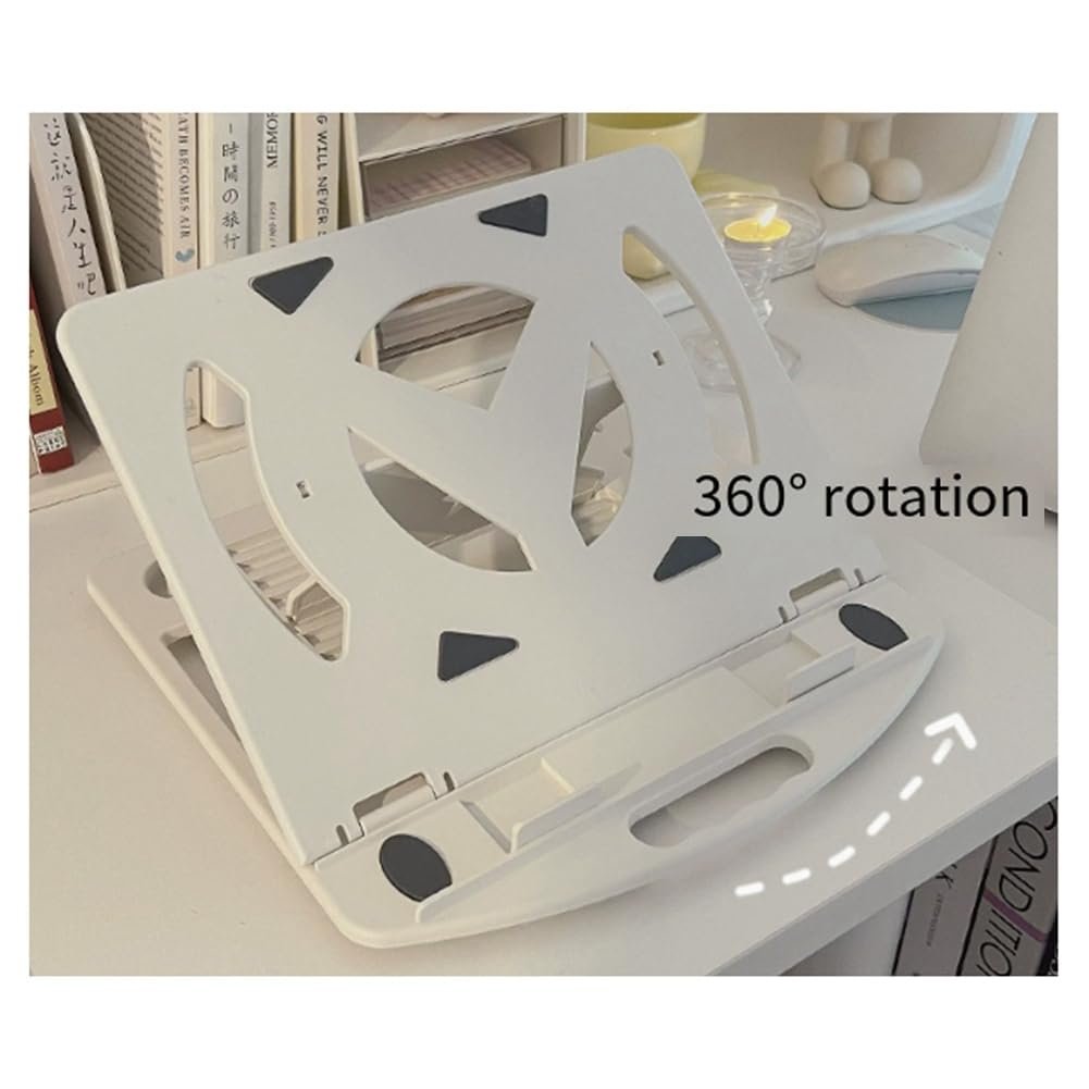 Підставка для ноутбука TsoLay, поворот на 360 градусів, портативна, ергономічна, кутова, пластикова, регульована по висоті, тримач для ноутбука, фото №4