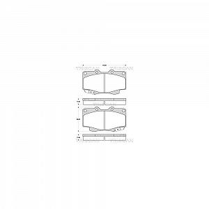 Комплект гальмівних колодок TRISCAN 8110 13076 для TOYOTA передня вісь - Фото 1
