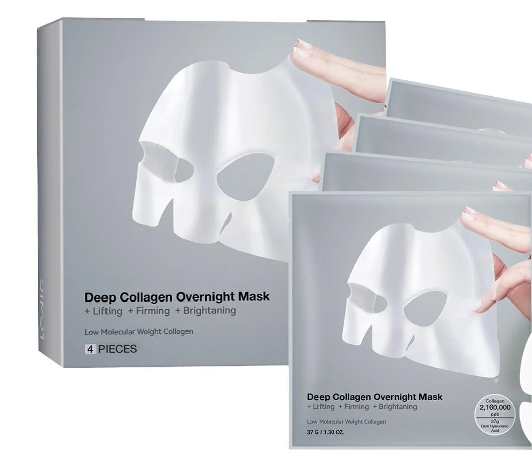 Маска для лица против морщин лифтинговая, коллагеновая ночная маска, для упругости с гидролизованным коллагеном, фото №1 Маска для лица против морщин лифтинговая, коллагеновая ночная маска, для упругости с гидролизованным коллагеном, фото №1