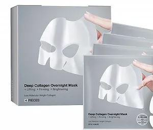 Маска для обличчя проти зморшок ліфтингова, колагенова - Фото 1