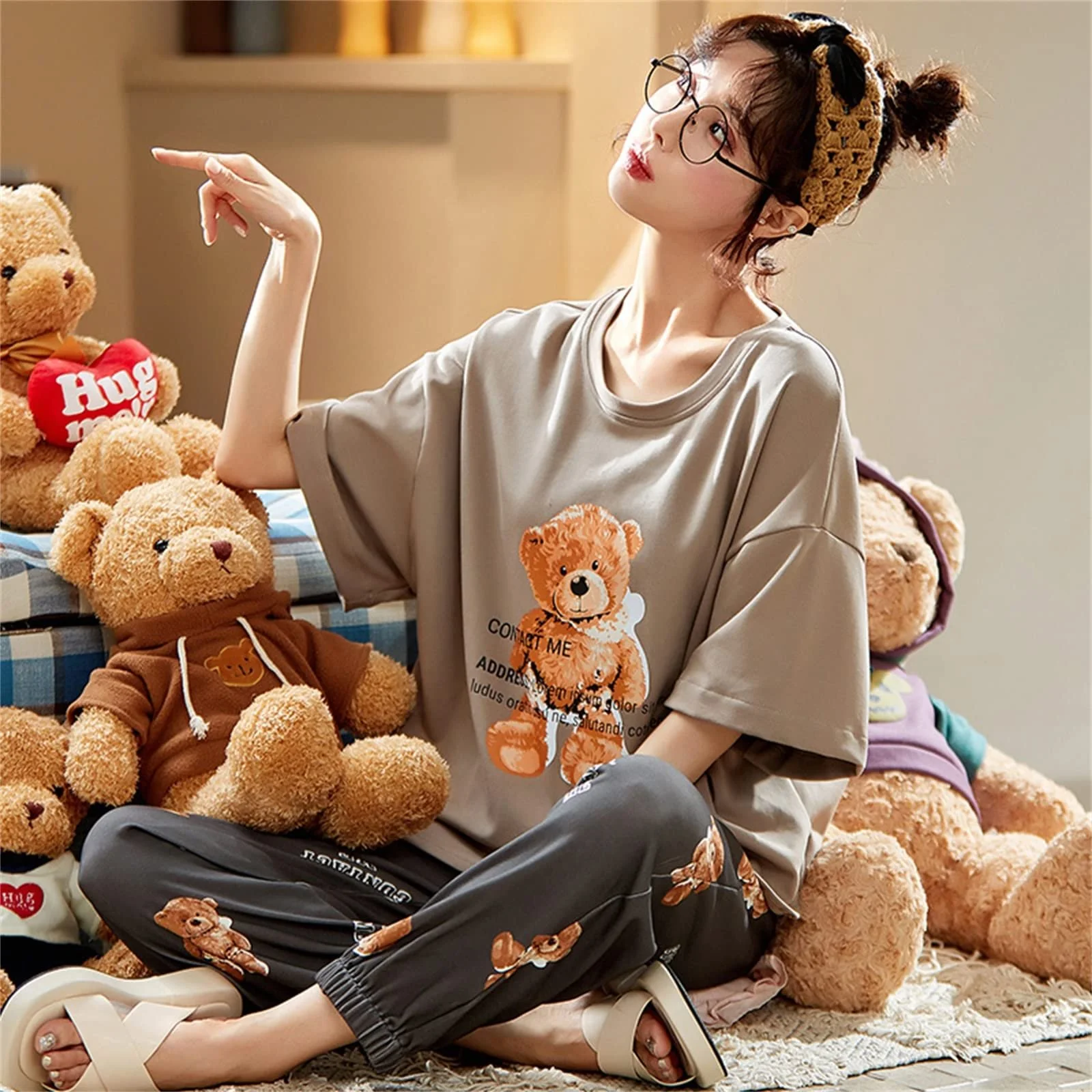 Комплект піжам GOSO для дівчат, Мила піжама з круглим вирізом, фото №3