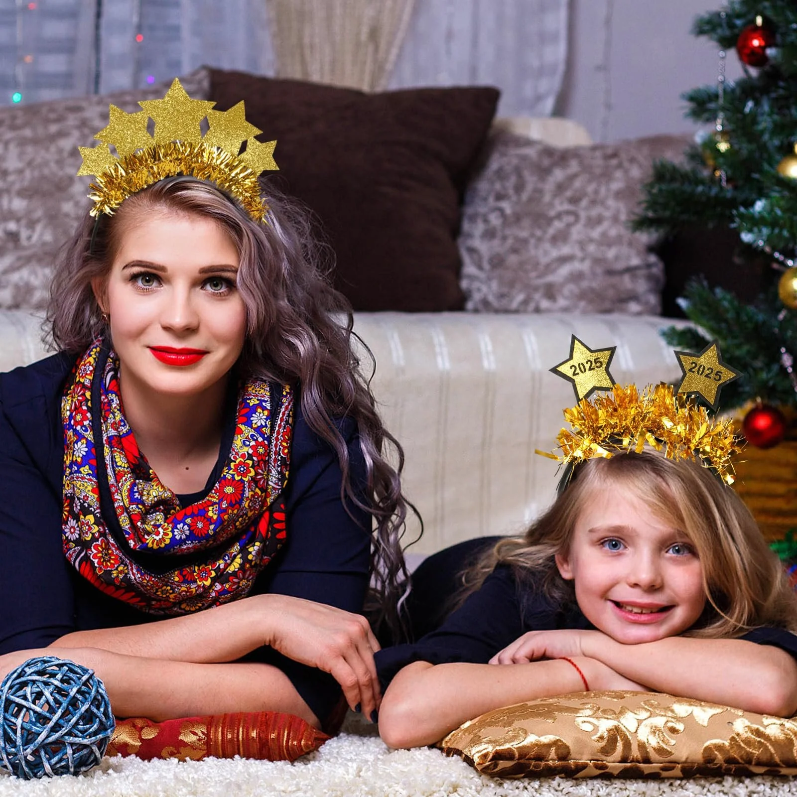 Набір з 3 новорічних обручів на голову, фото №3 Набір з 3 новорічних обручів на голову, фото №3