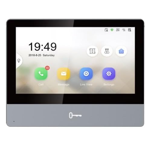 Монитор Safire Видеодомофон 7 дюймов IPS экран Двустороннее аудио TCP/IP, WiFi, SIP Слот для microSD карты до 32ГБ Накладной, фото №1