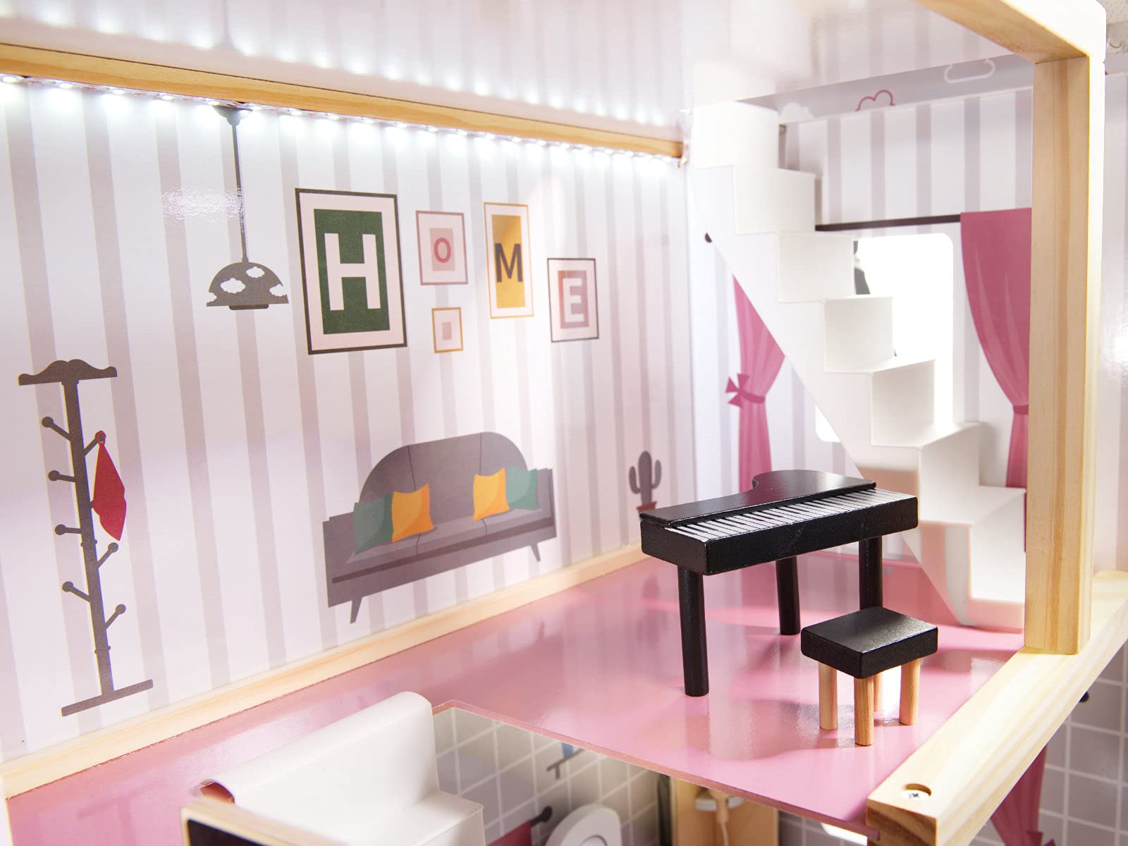 XXL Деревянный Кукольный дом с LED подсветкой Большой, фото №6 XXL Деревянный Кукольный дом с LED подсветкой Большой, фото №6