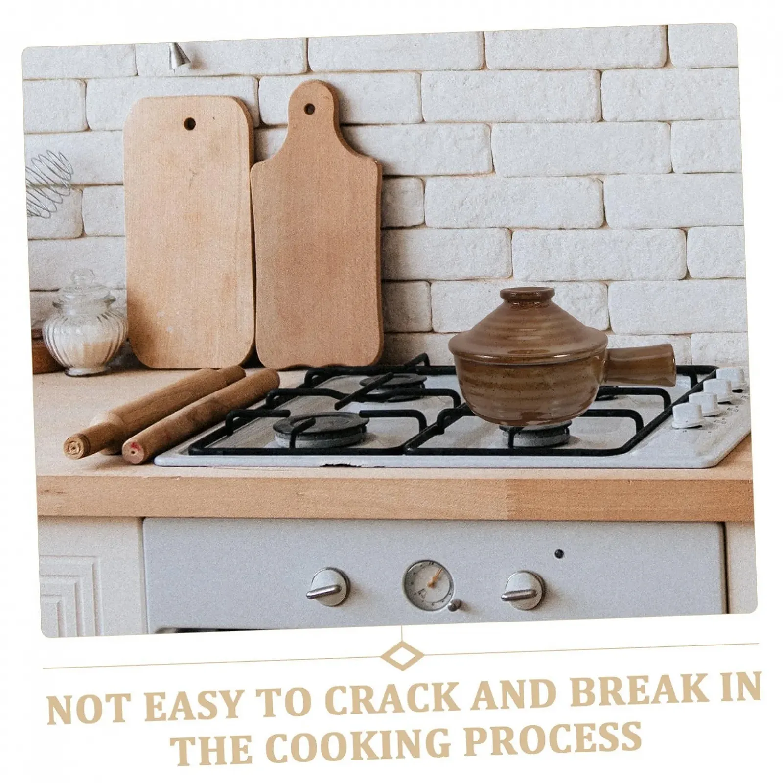 Кастрюля IMIKEYA термостойкая с крышкой и отверстием для воздуха с ручкой, фото №3