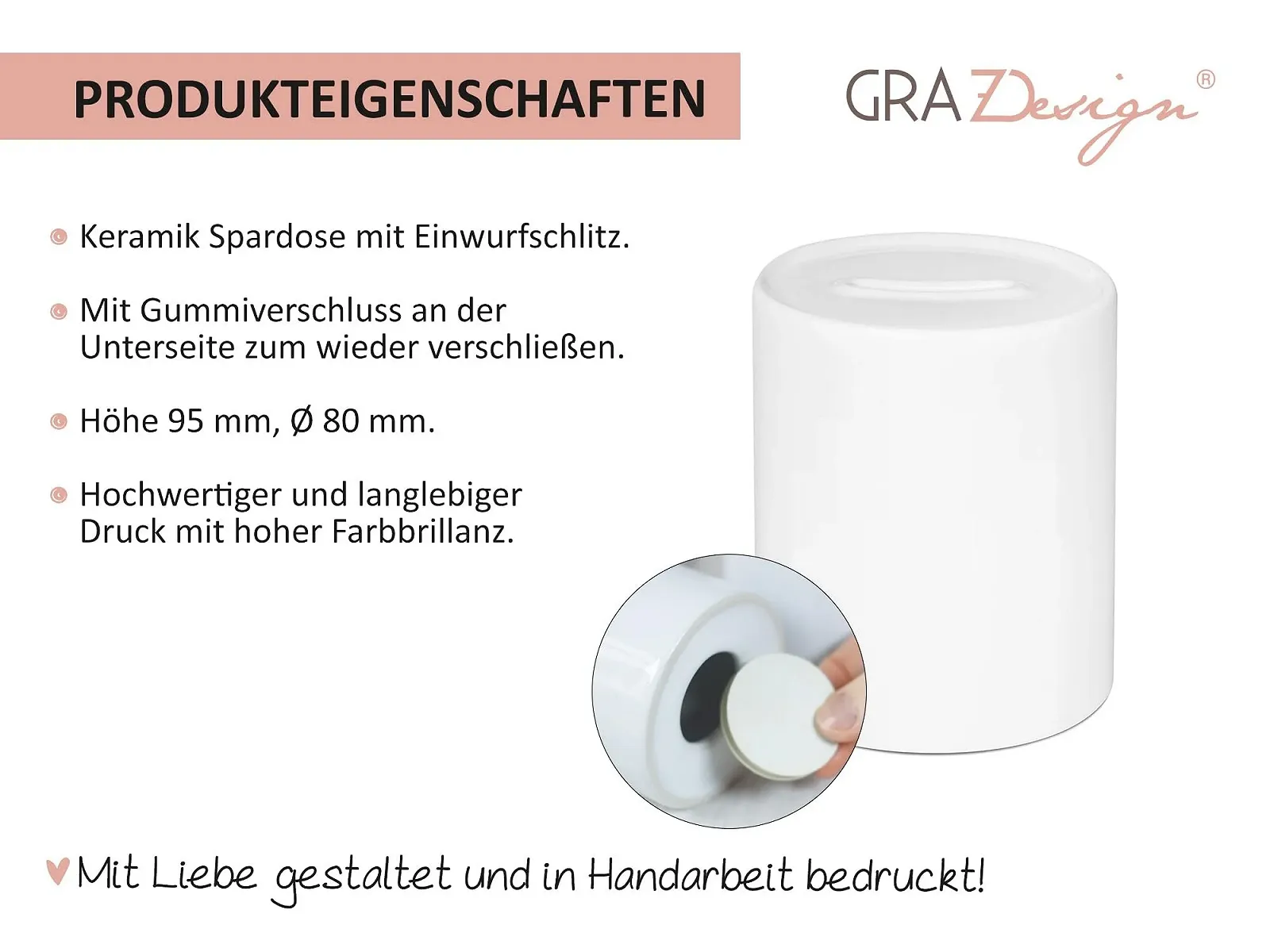 Скарбничка GRAZDesign Оленятко Керамічна, фото №4