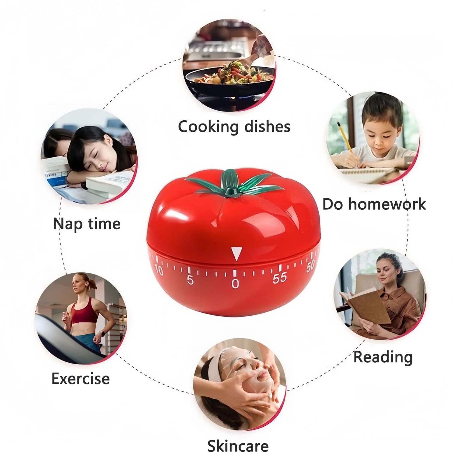 Кухонный таймер Tomato механический набор 2 шт. Красный, фото №6