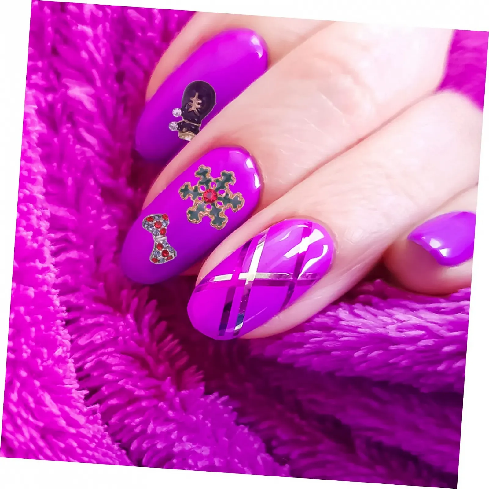 Прикраса для нігтівOOFAN Різдвяна тематика,, фото №3