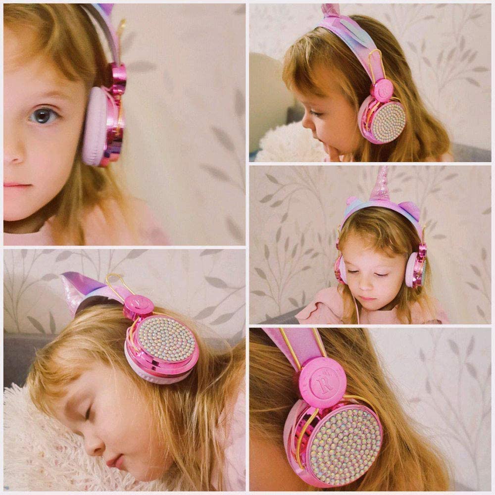 Наушники JYPS Kids Unicorn Over-Ear 85dB Limited Volume Rainbow Unicorn с микрофоном, фото №3