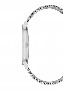 Годинник Pierre Cardin Pigalle Half Moon Унісекс Аналоговий Кварцовий, срібний/блакитний, Браслет synthetic.ua - Фото 1