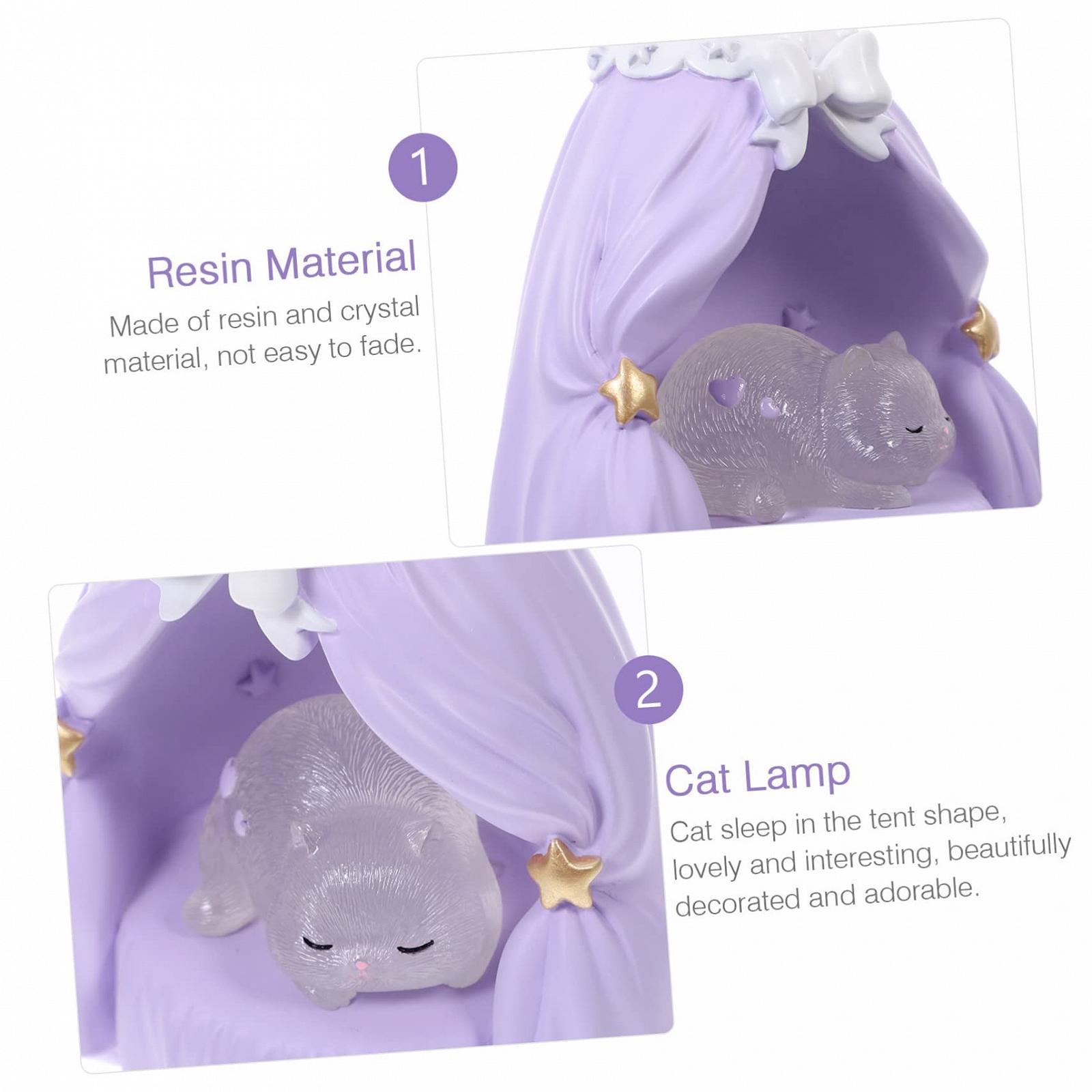 Лампа Housoutil Cat Night Light LED изменение цвета лиловая, фото №7 Лампа Housoutil Cat Night Light LED изменение цвета лиловая, фото №7