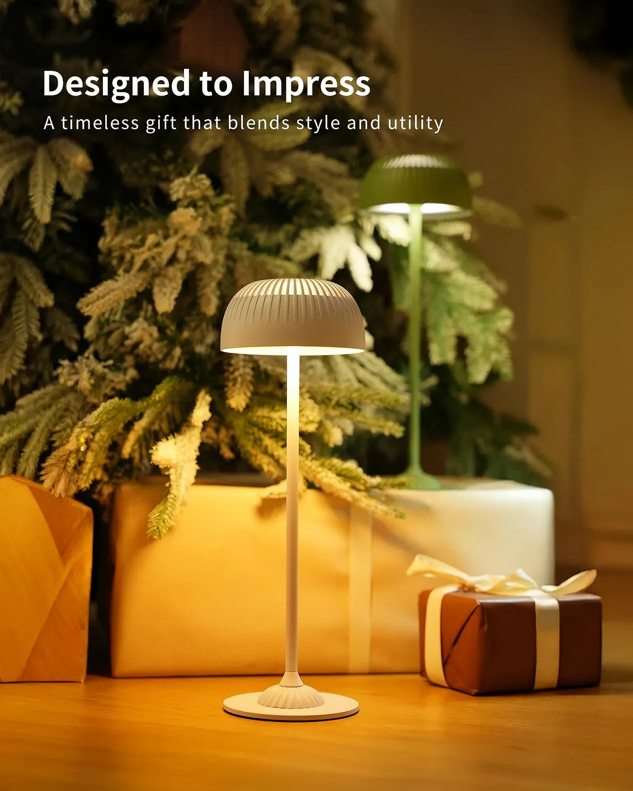 Настільна лампа Акумуляторна сенсорна регульована яскравість 5200 мАг 3 режими світла IP54 2 шт. Зелений, фото №8