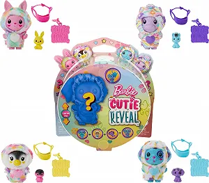 Лялька Barbie Cutie Reveal Animal Colour Dream Pet та аксесуари з 5 сюрпризами, включаючи міні-пета, що змінює колір, і кліп - Фото 1