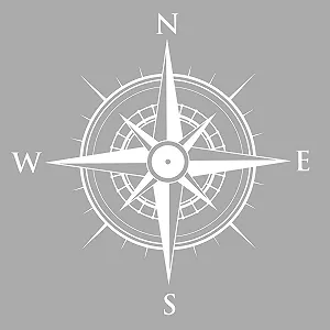 Наклейка на стіну Роза вітрів Компас Роза вітрів Компас - Фото 1