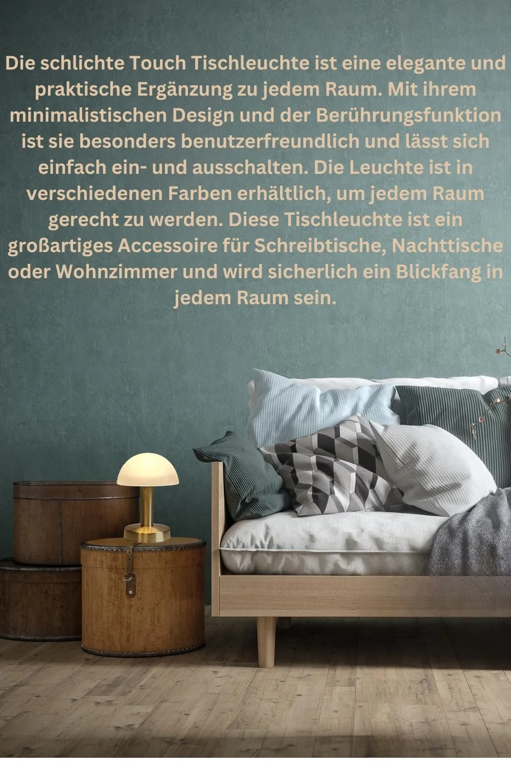 Настольная лампа Modern LED Touch Fabric Shade 3 Вт Brass (комплект 2 шт.), фото №4