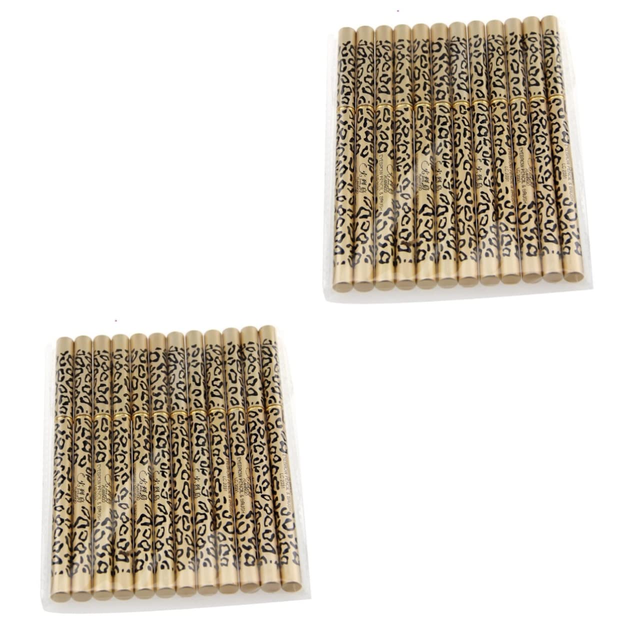 Набор DOITOOL 2 шт. 12 шт. Карандаш для бровей и подводка для глаз с кистью однотонная железная трубка, фото №5