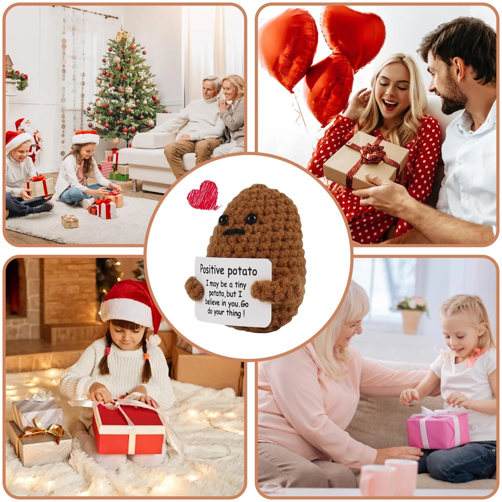 Игрушка Friedwohl Positive Potato Карманное Объятие плюшевая фигурка Картошка Коричневый, фото №7 Игрушка Friedwohl Positive Potato Карманное Объятие плюшевая фигурка Картошка Коричневый, фото №7