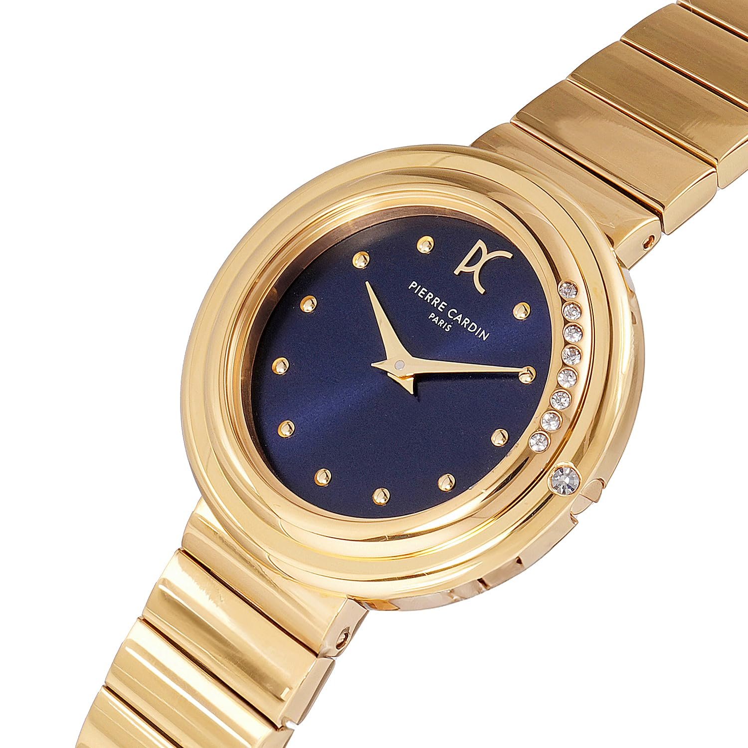 Женские наручные часы Pierre Cardin Passy Météore CF.1010.MG Золотой Синий Синий Ремешок, фото №2