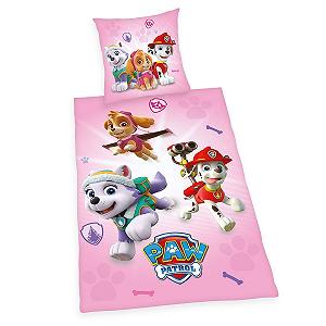 Комплект постільної білизни Herding Paw Patrol, бавовна, різнокольоровий, наволочка 80 x 80 см, підковдра 135 x 200 см - Фото 1