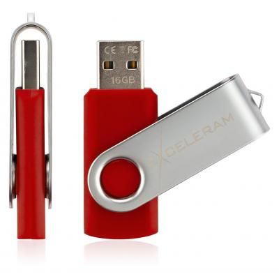 USB флеш-накопитель Exceleram 16gb P1 Series Silver/Red USB 2.0 EXP1U2SIRE16, фото №4