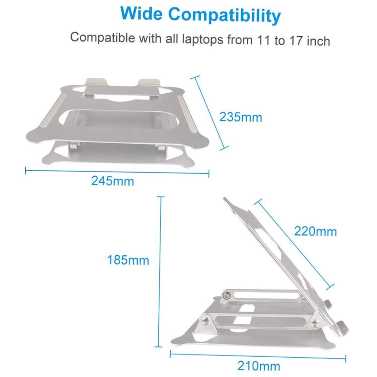 Подставка для ноутбука регулируемая по высоте складная портативная Держатель для ноутбука ПК Стабильная компактная подставка для ноутбука для эргономичной работы, фото №2