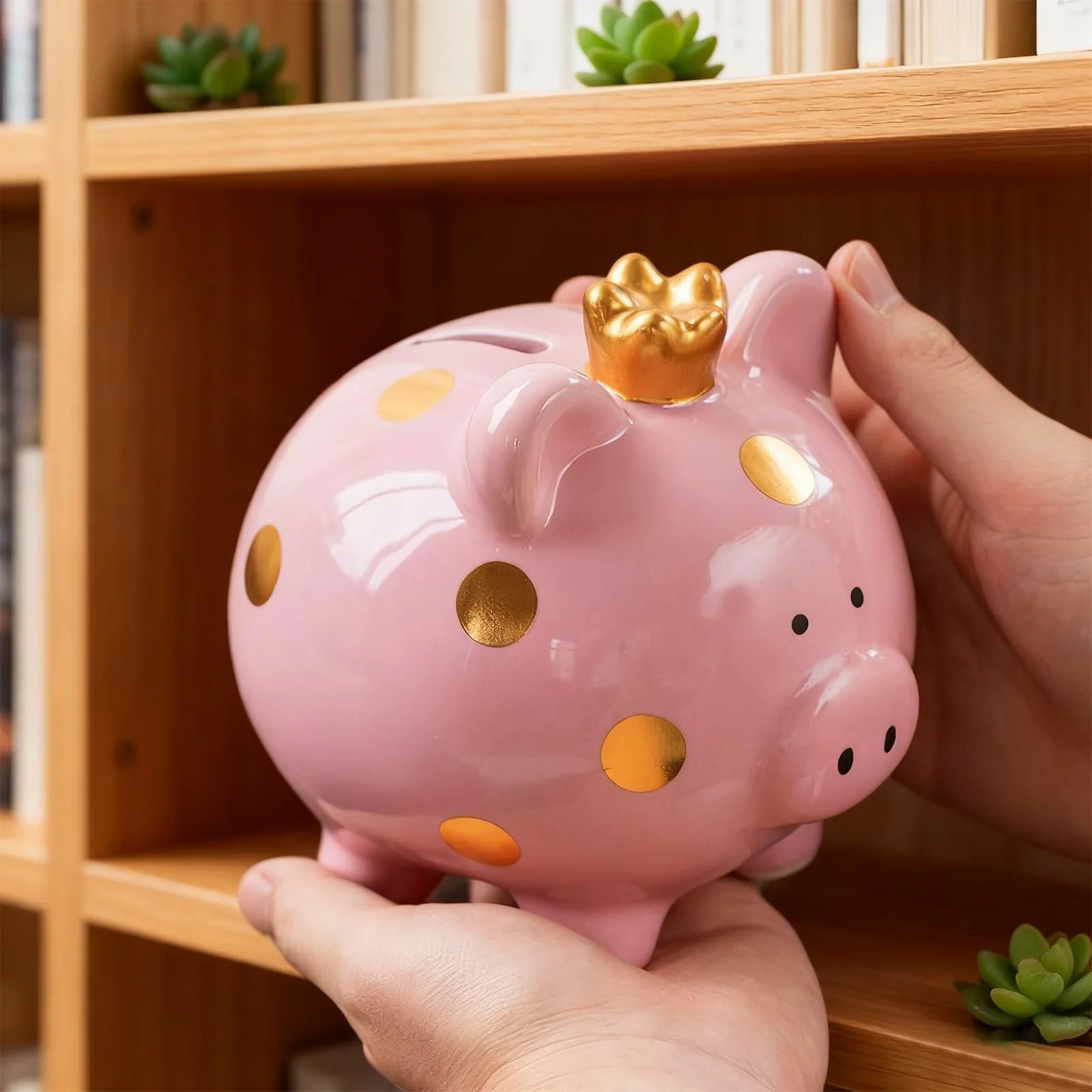 Скарбничка керамічна Велика удачлива свиня 11.8x14x13.2 см, фото №2