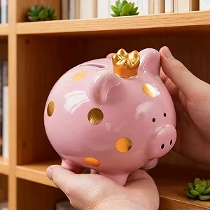 Скарбничка керамічна Велика удачлива свиня 11.8x14x13.2 см synthetic.ua - Фото 1