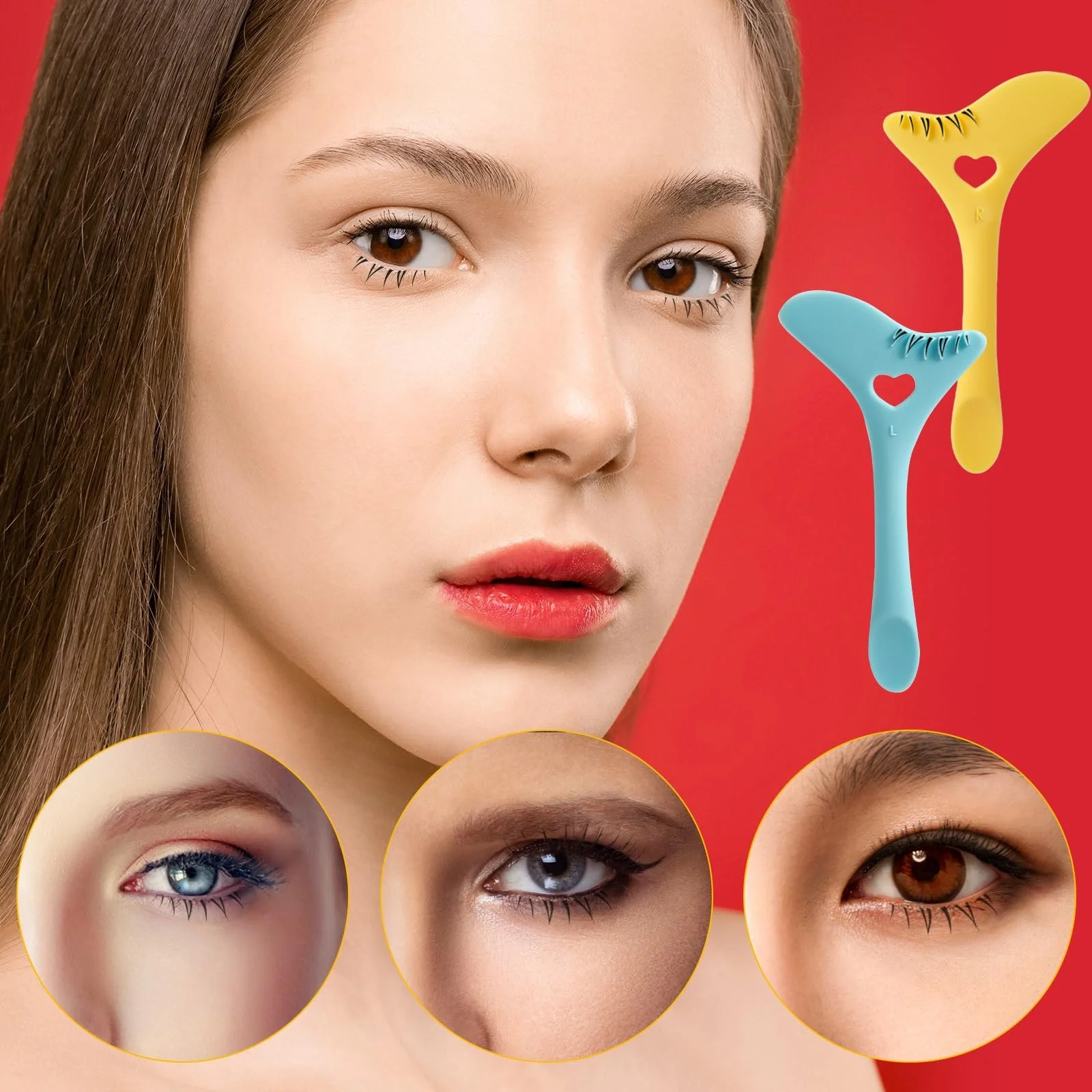 Набор из 2 трафаретов для подводки, фото №7