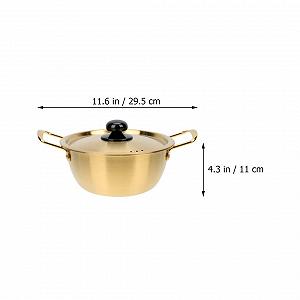 Каструля Happyyami Instant Noodle Pot для приготування рамену з кришкою з нержавіючої сталі synthetic.ua - Фото 1