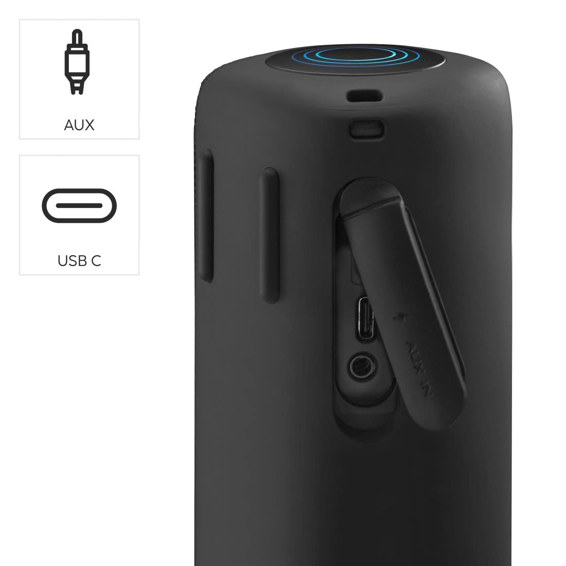 Колонка Hama для дома и улицы Bluetooth Водонепроницаемая Черная, фото №4 Колонка Hama для дома и улицы Bluetooth Водонепроницаемая Черная, фото №4