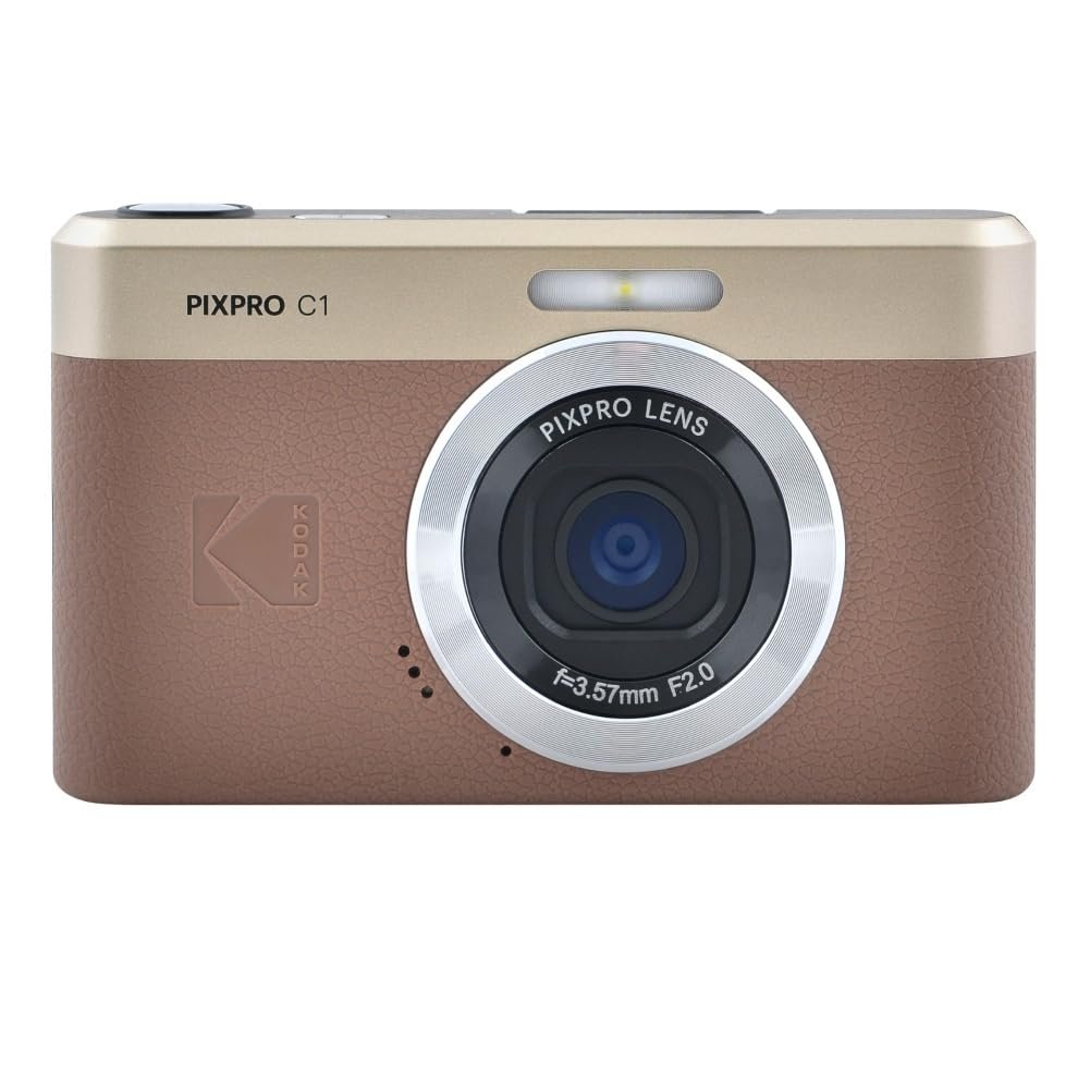 Цифровая камера KODAK Pixpro C1 Ultra Compact 13MP BSI CMOS, 4X Zoom, 7.1 cm LCD экран, LED вспышка - Marron, фото №1