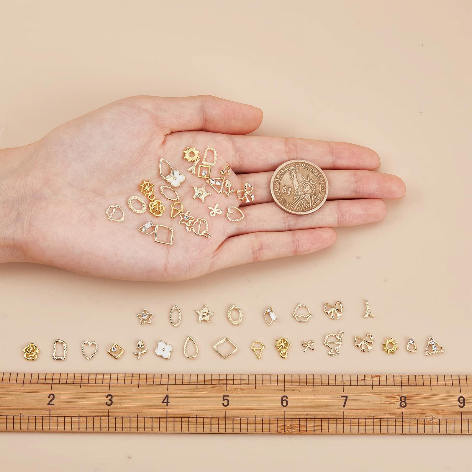 Заклепки для ногтей NICENEEDED 240 шт., 3D металлические украшения для ногтей, шармы для женщин и девушек, DIY дизайн ногтей, материалы для нейл-арта, фото №3