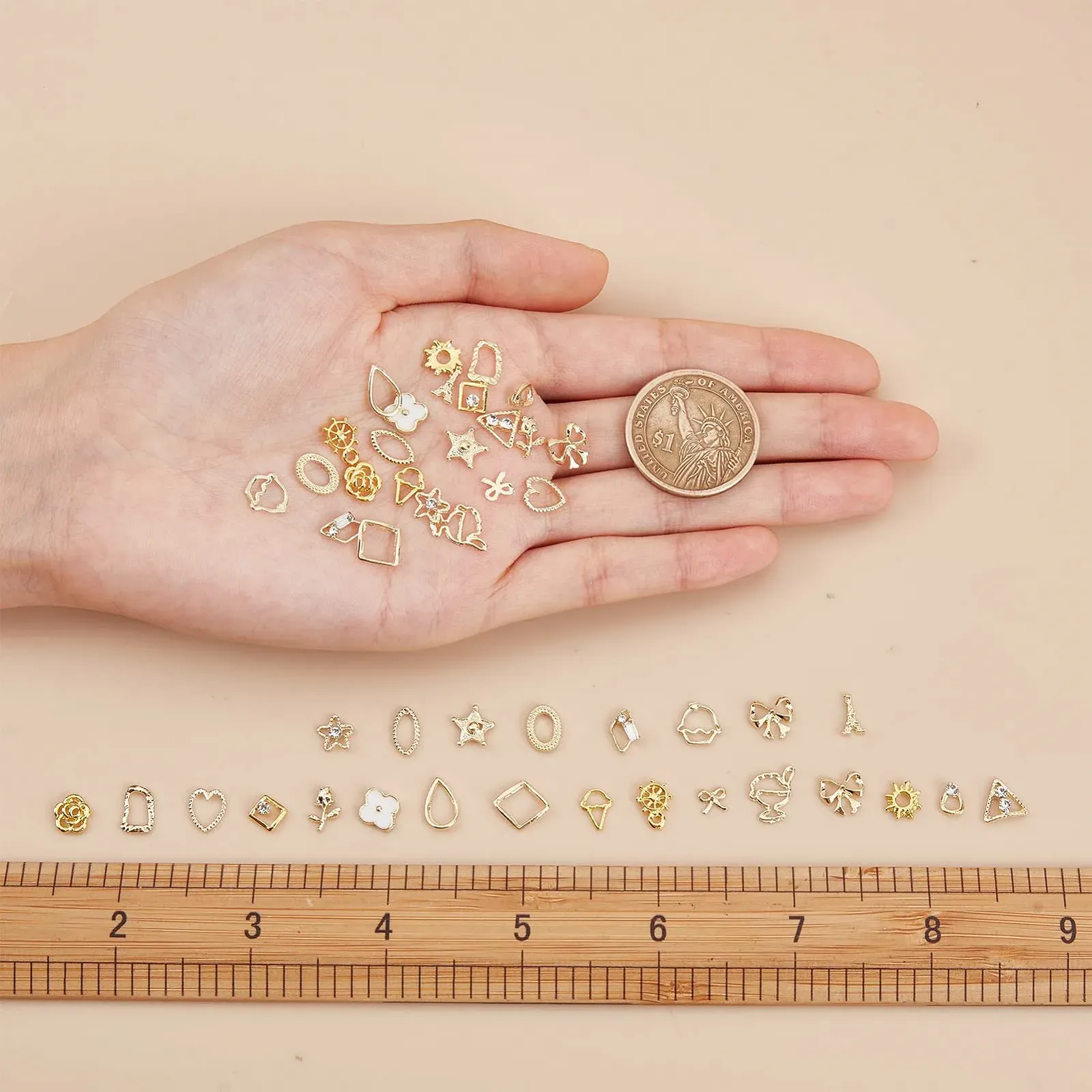 Заклепки для нігтів NICENEEDED, 23D металеві прикраси, фото №3