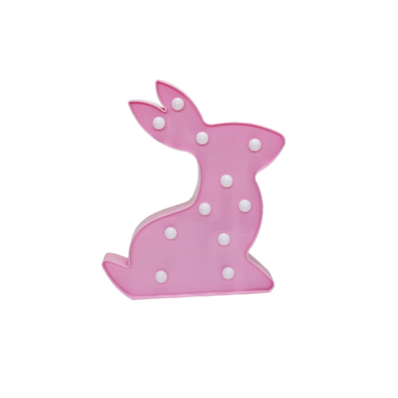 Ночник Housoutil 2 x Marquee Bedside Lamp Rabbit LED Декоративная Светодиодная Лампа Кролик Розовая, фото №3