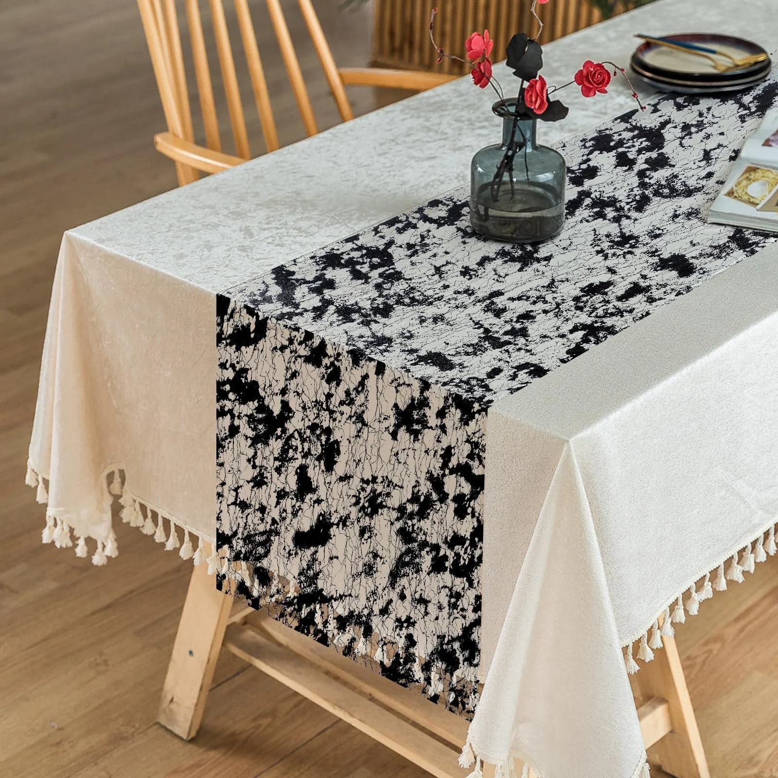 Ранер для столу Shiny Polyester 28 см x 10 м Black, фото №7