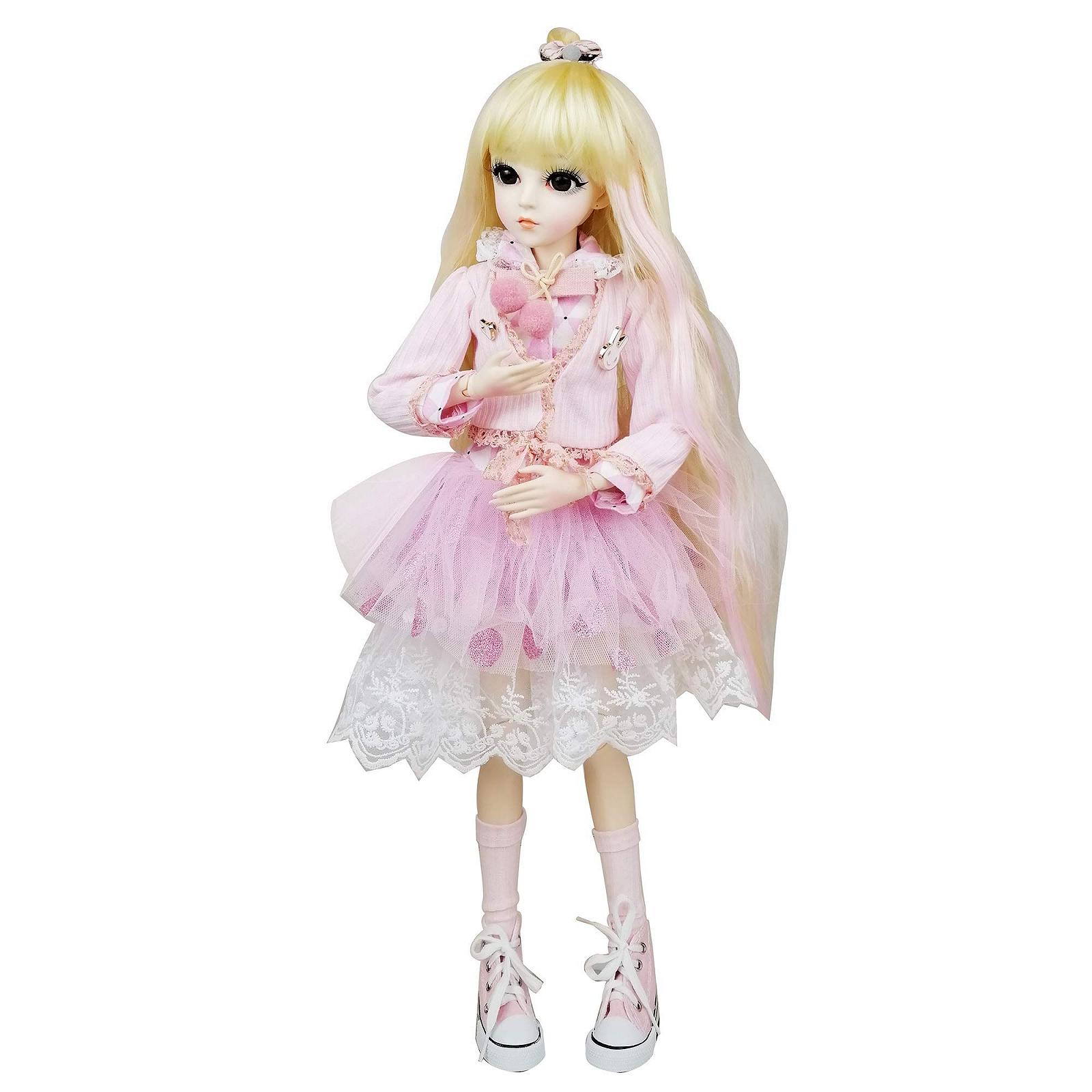 Кукла EVA BJD 1/3 Ball Mechanical Jointed с полным набором одежды пальто обувь волосы носки штаны аксессуары высота 24 дюйма (Abby), фото №1
