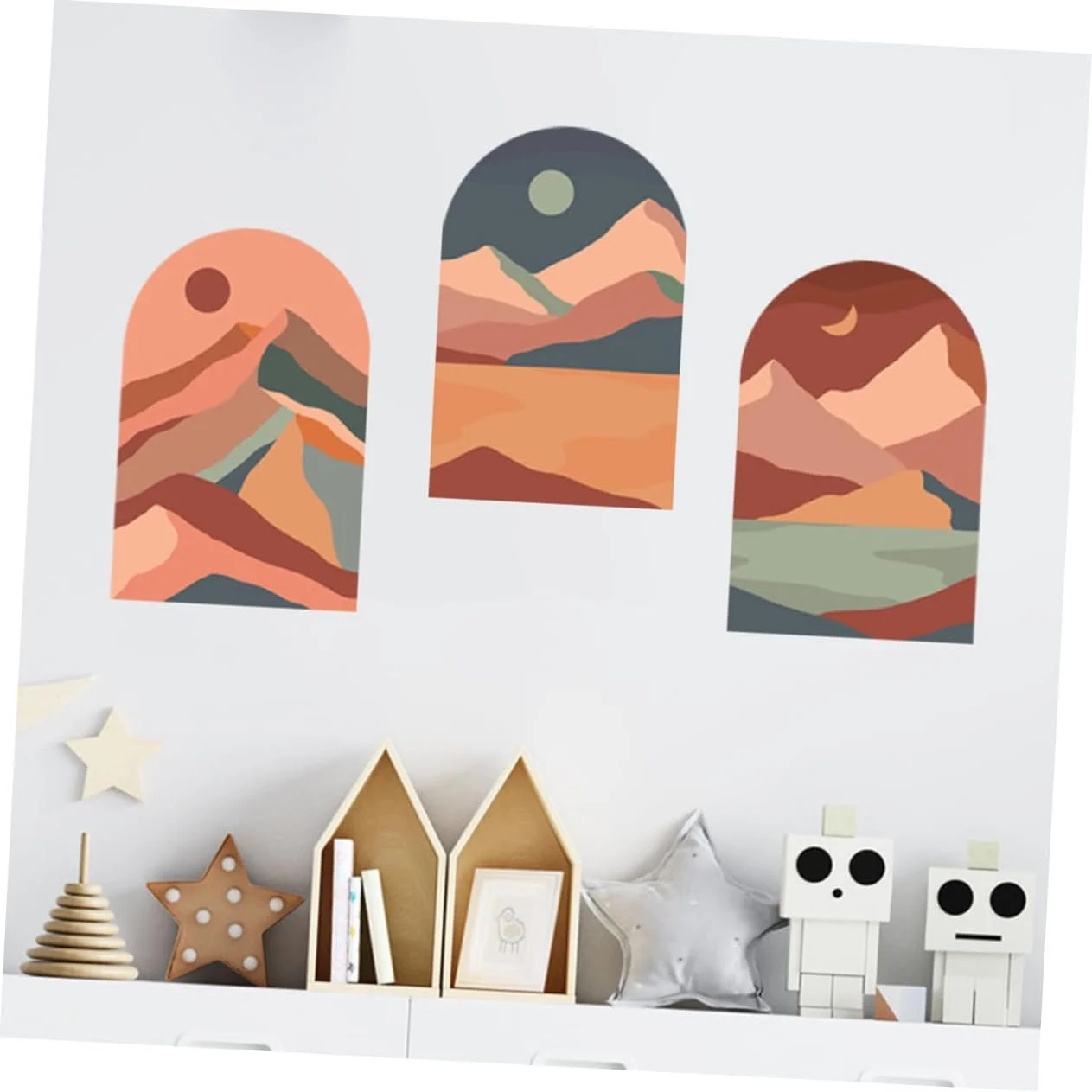 Наклейка на стіну VILLCASE Sun and Moon Bohemian Style Самоклеюча, фото №3