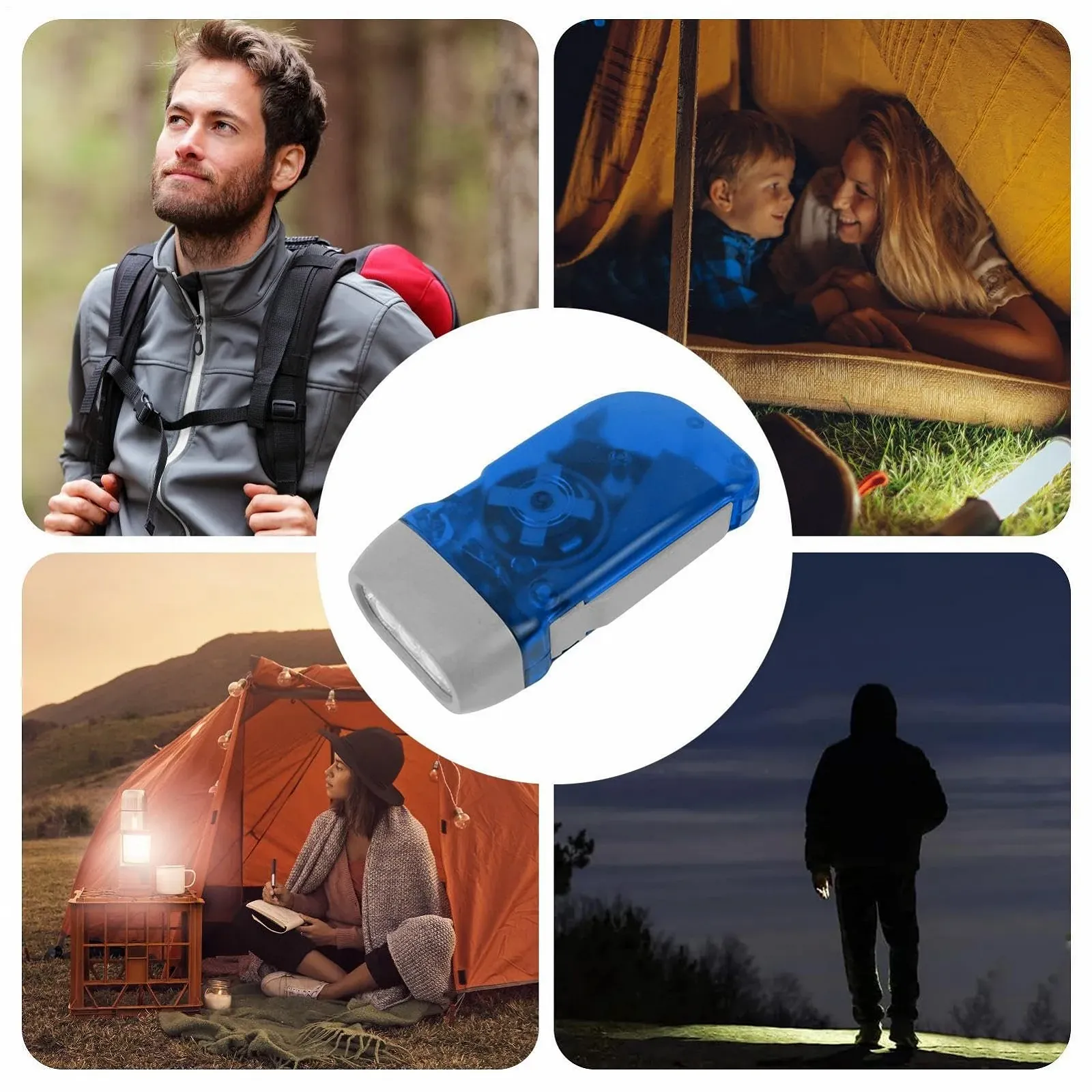 Кемпинговый фонарь - ручной фонарь с ручкой | Эргономичный фонарь для походов, аварийных ситуаций | Удобный, перезаряжаемый ручной светодиодный фонарь для кемпингового оборудования и прочего, фото №4