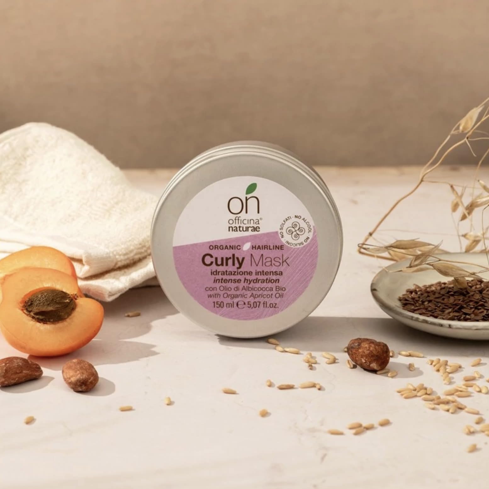 Маска Officina Naturae CURLY MASK для кучерявого волосся з абрикосовою кісточкою і какао-маслом органічна 150 мл, фото №2 Маска Officina Naturae CURLY MASK для кучерявого волосся з абрикосовою кісточкою і какао-маслом органічна 150 мл, фото №2