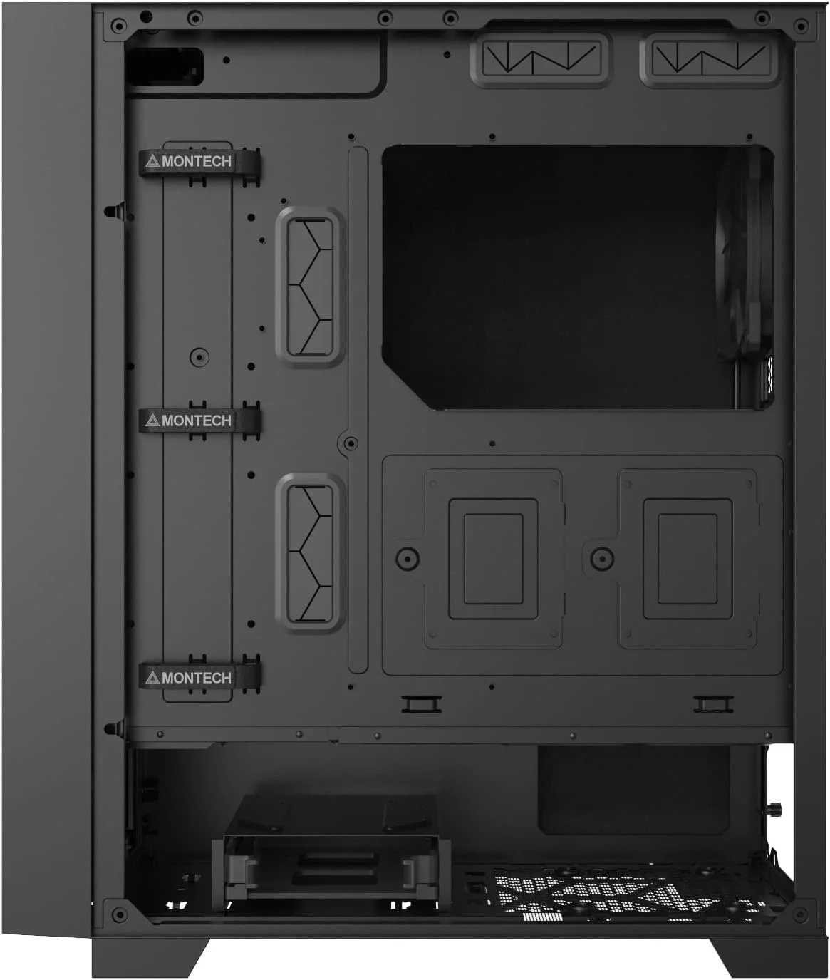 Корпус для ПК / Montech AIR 1000 Silent / Midi Tower / Без БЖ / Шумоізоляція / Чорний, фото №8