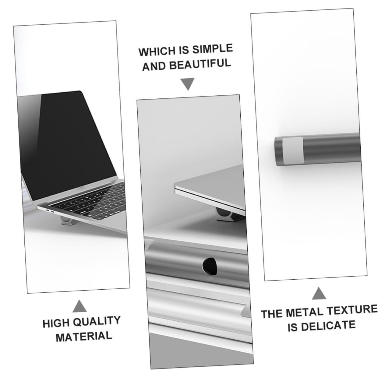 Підставка для ноутбука COHEALI Алюмінієва регульована по висоті з організацією кабелів Вентильована, фото №8