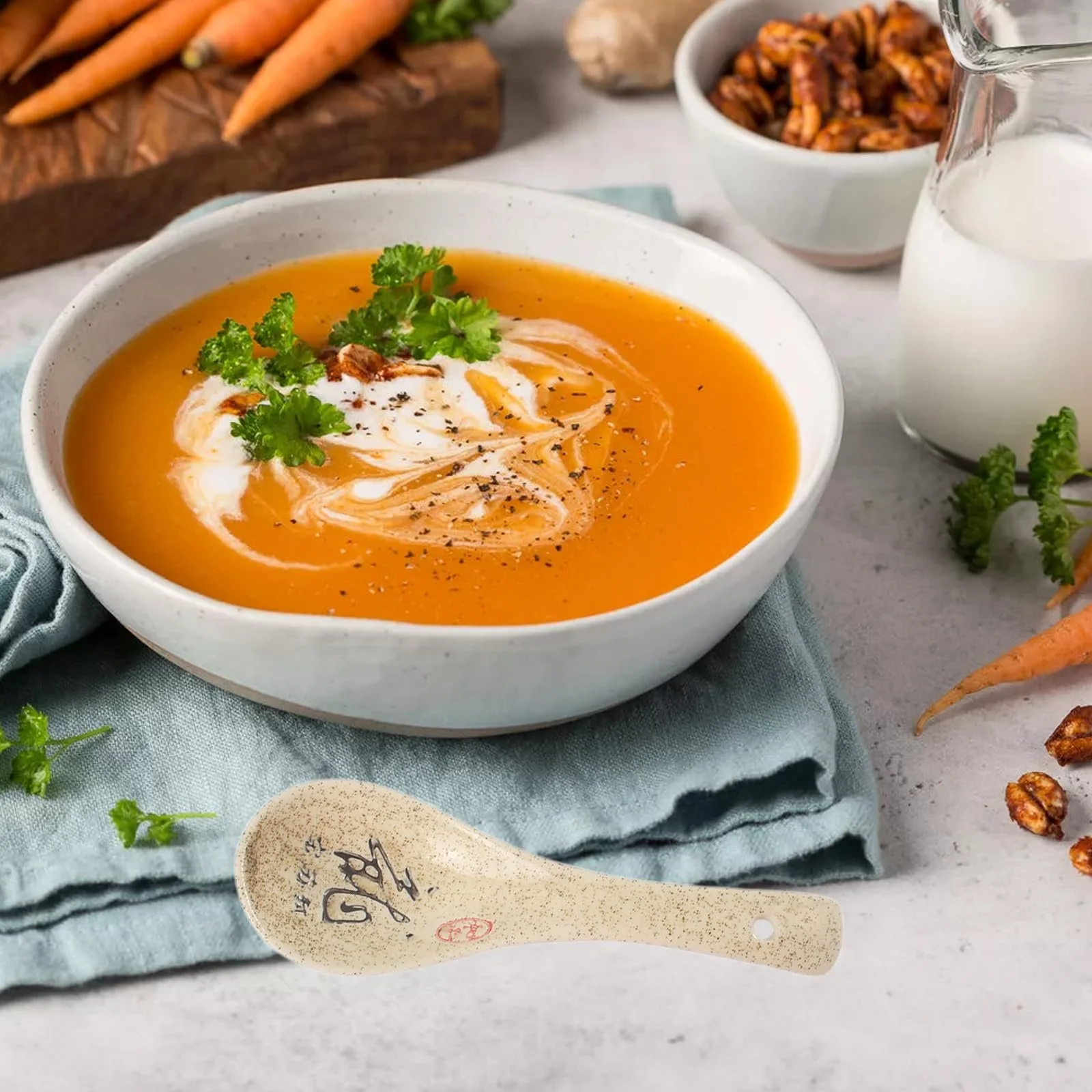 Ложка Супова керамічна Retro Pattern, 14 см, набір 6 шт., фото №5